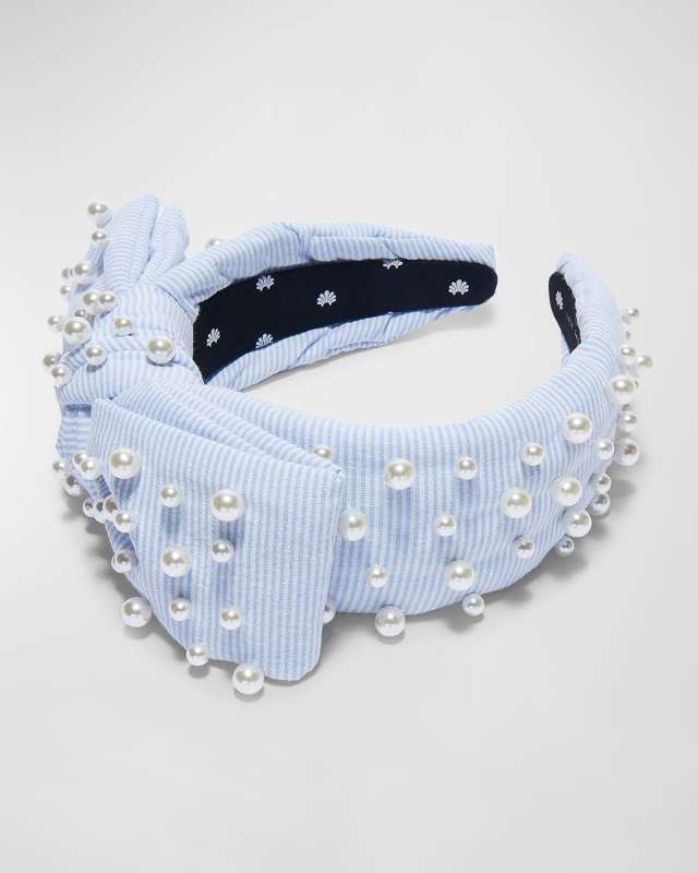 Multi-Pearlescent Seersucker Holly Headband